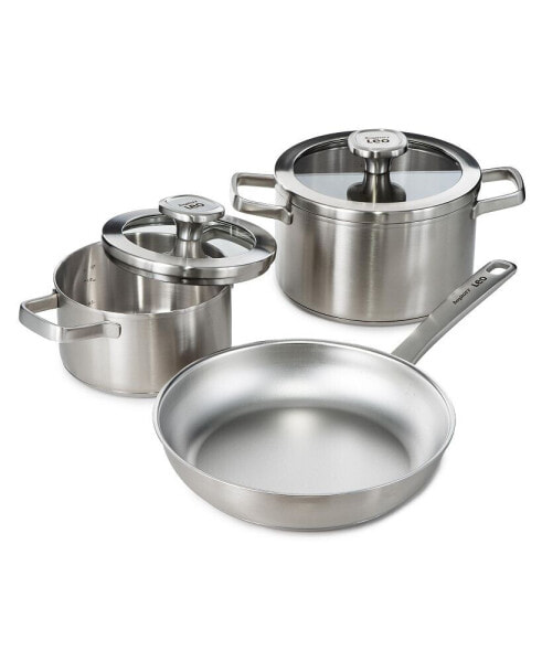 Graphite 5Pc Recycled 18/10 Stainless Steel Cookware Set