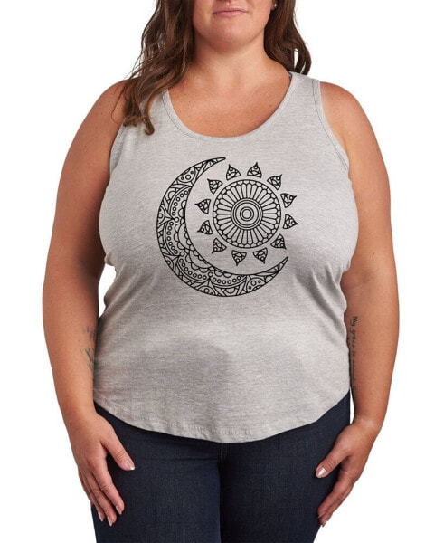 Mandala Sun Moon Plus Size Graphic Tank