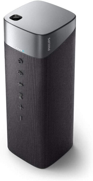 Philips TAS5505/00 Bluetooth Speaker/Wireless Speaker with Microphone, IPX7 Waterproof, Portable, 12 Hours Playtime, Elegant Design, 3.15 Inch Wideband Driver - Grey