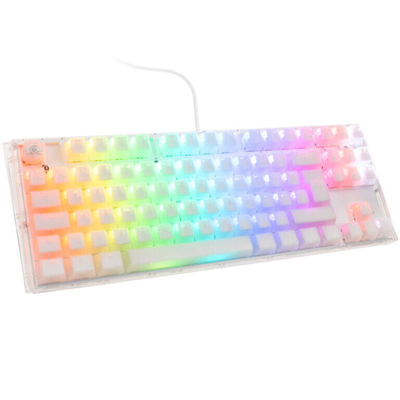 Ducky One 3 Aura White TKL Gaming Tastatur, RGB LED - Gateron Baby Kangaroo