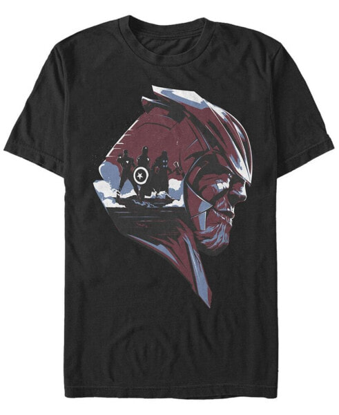 Marvel Men's Avengers Endgame Thanos Helmet Scene, Short Sleeve T-shirt