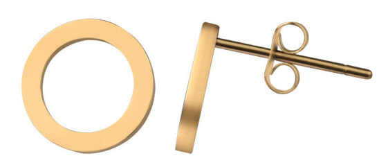 Simple Gold Plated Earrings Rings