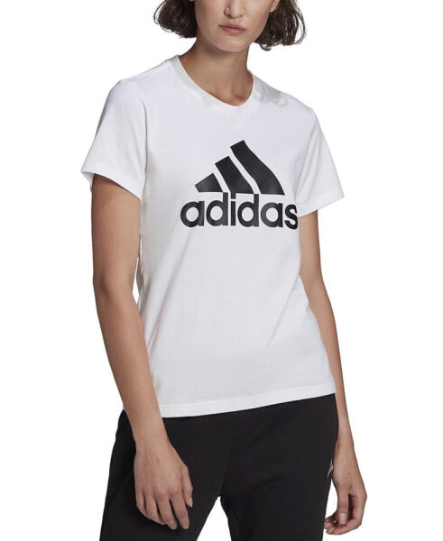 Женская блузка adidas Essentials Logo из хлопка Größe XS-4X