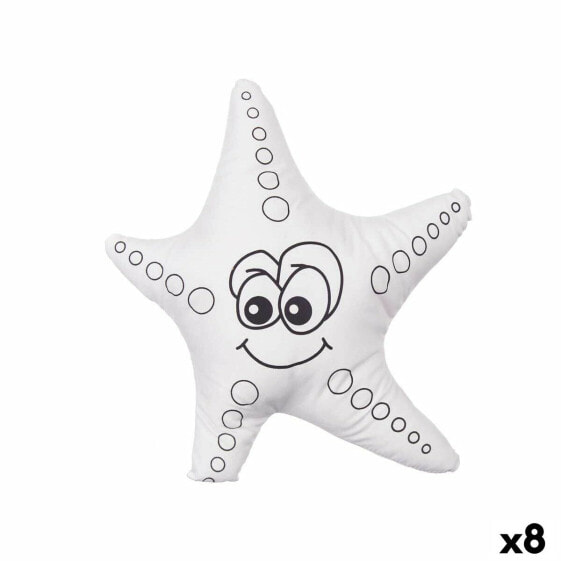 Игрушка для раскраски Плюшевая Белый Чёрный Ткань Морская звезда Pincello