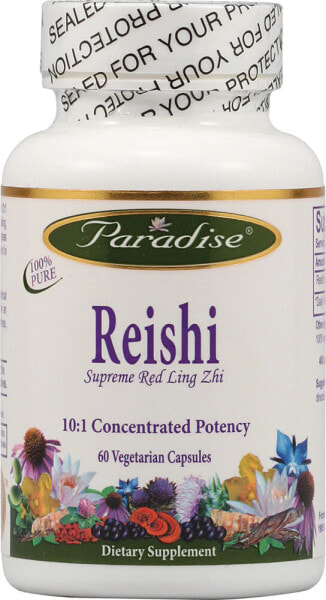 Paradise Herbs Reishi Supreme Red Ling Zhi -- 60 Vegetarian Capsules