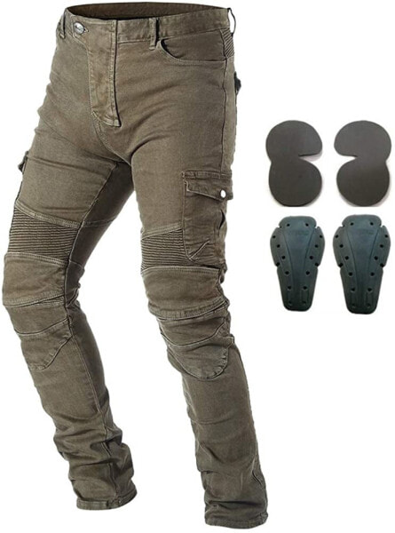 Motorcycle Riding Trousers Men Protective Trousers Denim Jeans with Armour 4 x Knee and Hip Pads
