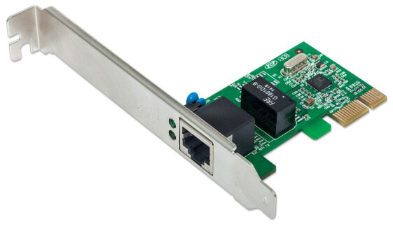 IC Intracom 522533 - Internal - Wired - PCI Express - Ethernet - 1000 Mbit/s - Green - Grey