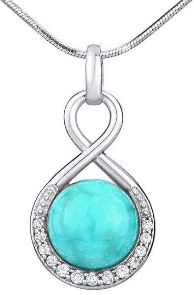 Silver pendant with natural Turquoise JST14709TU