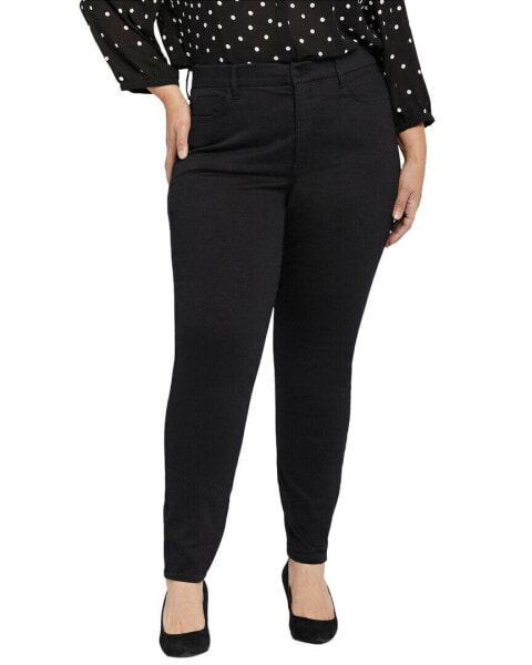 Nydj Plus Waist Match High-Rise Ami Skinny Jean Women's Black 0X