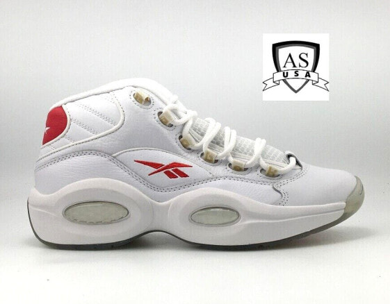 Reebok Classics Question Mid Allen Iverson White Red Men's Size 8 Limited GX0230