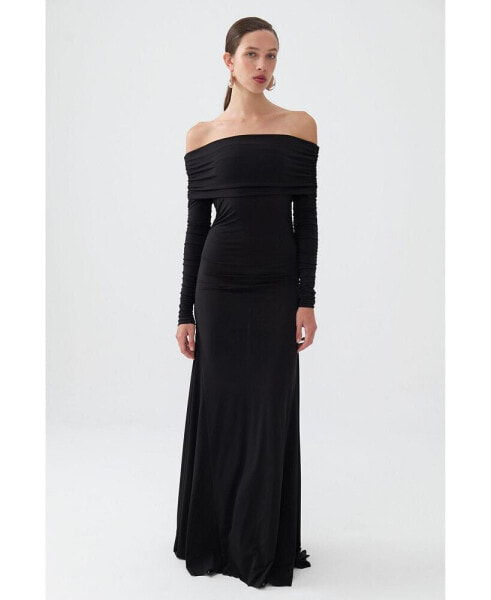 Women's Off The Shoulder Maxi Dress