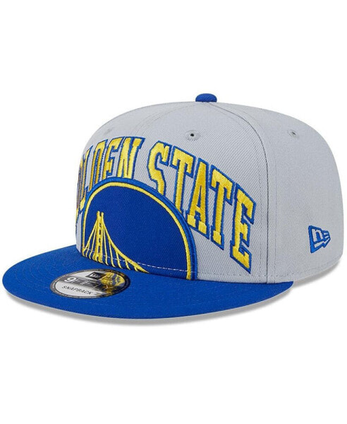 Бейсболка с застежкой New Era мужская серого и королевского цвета Golden State Warriors Tip-Off Two-Tone 9FIFTY Snapback Hat