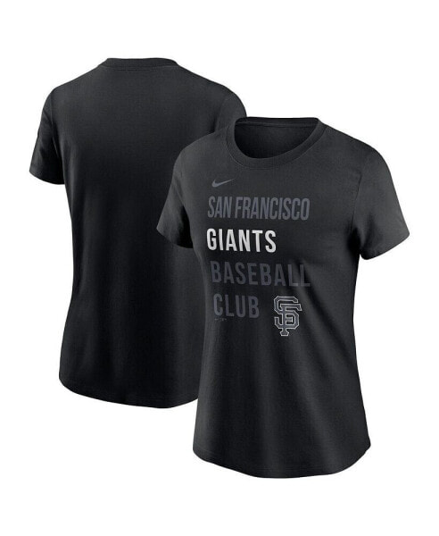 Women's Black San Francisco Giants Baseball Club T-shirt