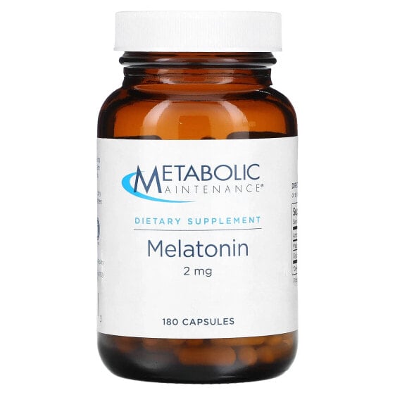 Витамины для здорового сна Metabolic Maintenance Мелатонин, 2 мг, 180 капсул