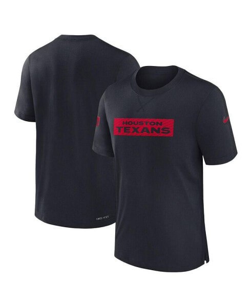 Men's Navy Houston Texans Sideline Player Performance T-Shirt