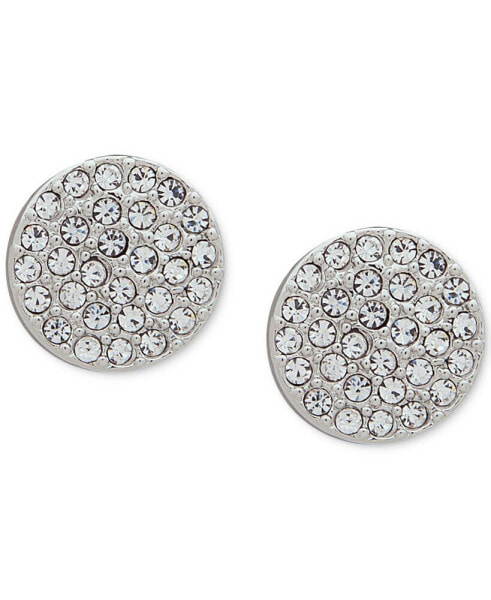 Pavé Disc Stud Earrings