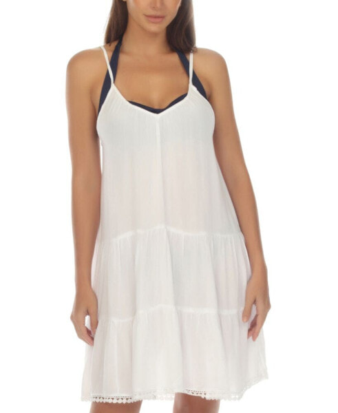 Women's Tiered Sleeveless Cover-Up Dress