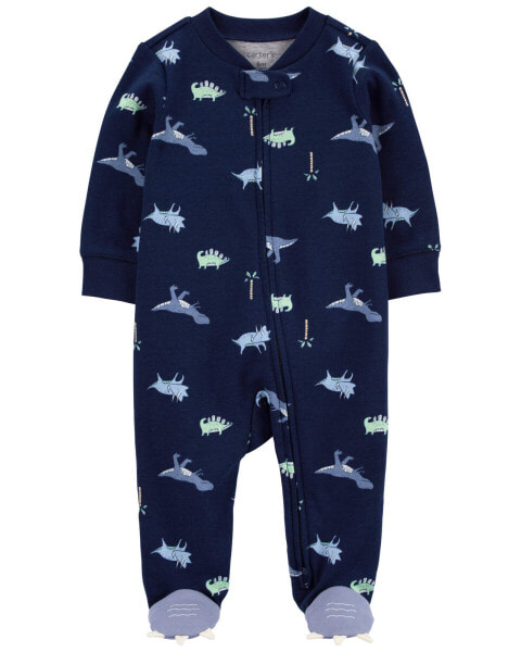 Baby Dinosaur 2-Way Zip Cotton Sleep & Play 6M