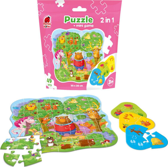 Roter Kafer PUZZLE 49 SASZETKA MAGICZNY LAS + MINI GRA RK1140-01