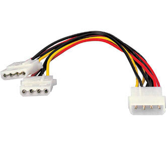 Equip Internal Power Cable - 0.2 m - Molex (4-pin) - 2 x Molex (4-pin) - Male - Female - Straight