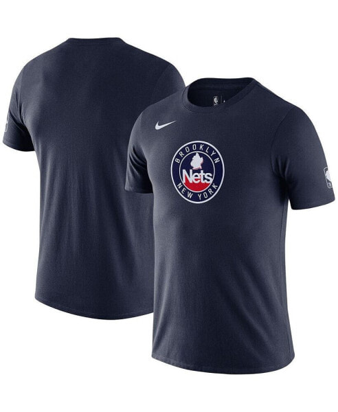 Men's Navy Brooklyn Nets 2021/22 City Edition Essential Logo Performance T-shirt