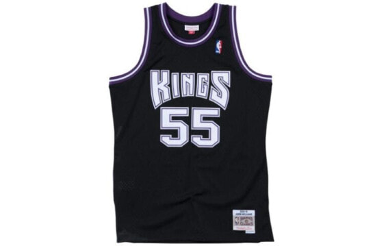 Mitchell & Ness NBA SW球迷版 国王队 威廉姆斯 55号 直筒宽松运动复古篮球背心 男女同款 黑色 / Баскетбольная жилетка Mitchell & Ness NBA SW 55 SMJYGS18206-SKIBLCK00JWI