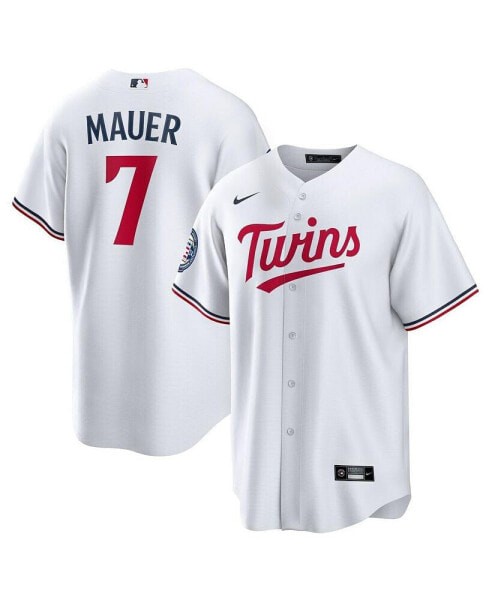 Men's Joe Mauer White Minnesota Twins 2024 Baseball Hall of Fame Home Replica Player Jersey