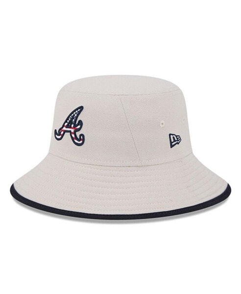 Men's Khaki Atlanta Braves 2024 Fourth of July Bucket Hat