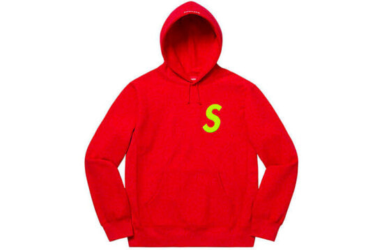 Supreme FW19 Week 2 S Logo Hooded Sweatshirt Logo印花连帽卫衣 男女同款 红色 送礼推荐 / Худи Supreme FW19 Week SUP-FW19-261
