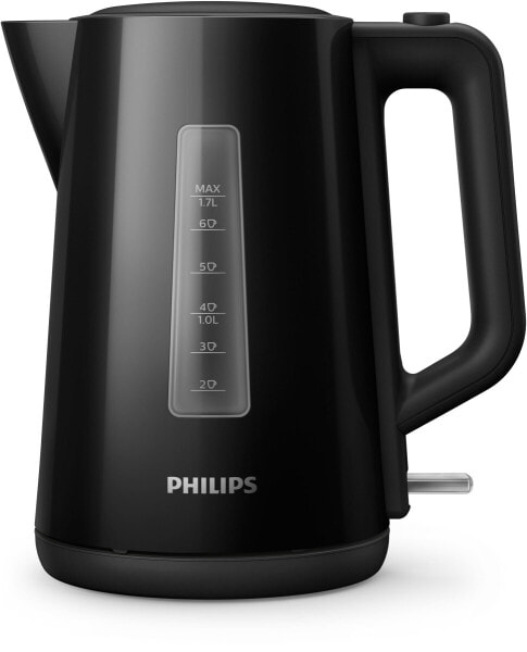Philips 3000 series Series 3000 HD9318/20 Plastic kettle - 1.7 L - 2200 W - Black - Plastic - Water level indicator