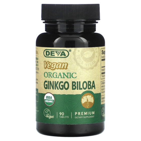 Vegan Organic Ginkgo Biloba, 90 Tablets