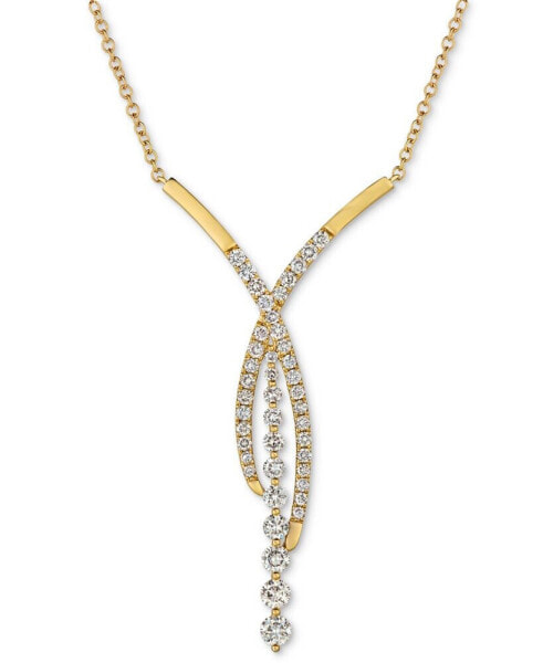 Diamond Fancy 18" Statement Necklace (1-5/8 ct. t.w.) in 14k Rose Gold (Also Available in Yellow Gold)