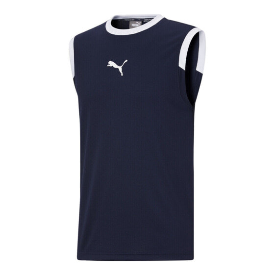 Puma Rtg Sleeveless Crew Neck T-Shirt Mens Blue Casual Tops 84867306