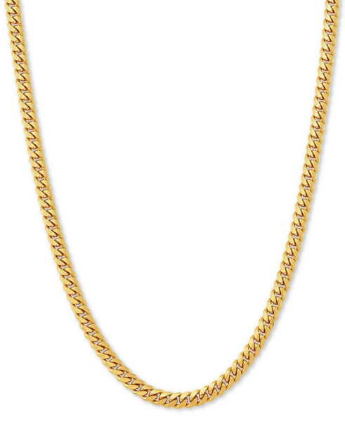 Macy's cuban Link 22" Chain Necklace in 18k Gold-Plated Sterling Silver