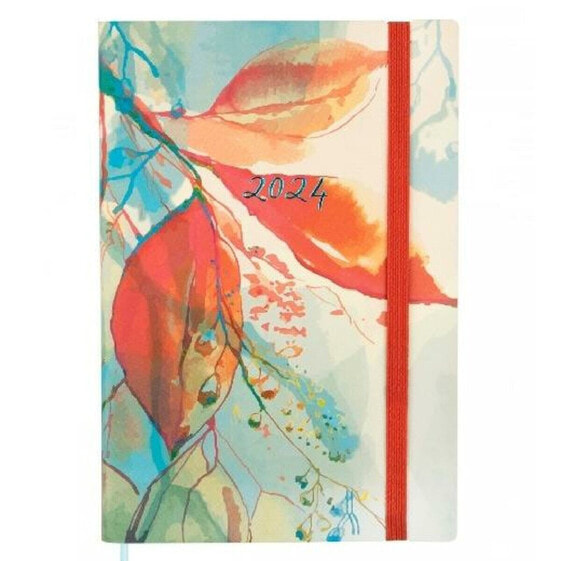 Ежедневник Финокам Динамик Кэжуал 2024 акварельный Разноцветный А5 14 х 20,4 см.