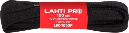Lahti Pro SZNUROWADŁA PŁASK.100% BAWEŁ.CZAR.L904052P,10PAR,120CM,LAHTI