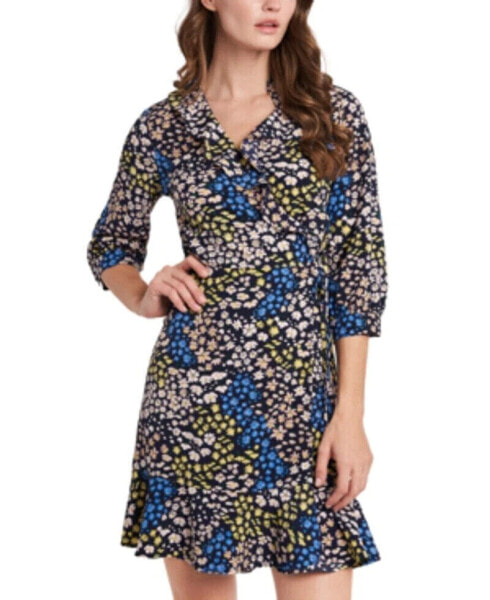 Riley & Rae Natalie Floral-Print Wrap Dress Multi Size 2