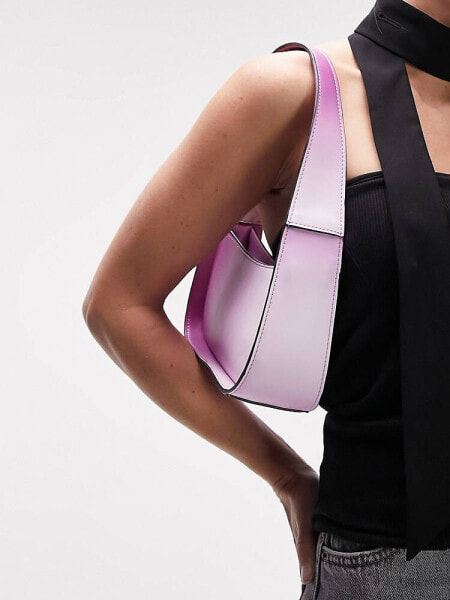 Topshop Shay ombre shoulder bag in purple