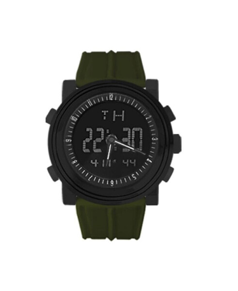 Men's Digital Olive Silicone Watch 47mm