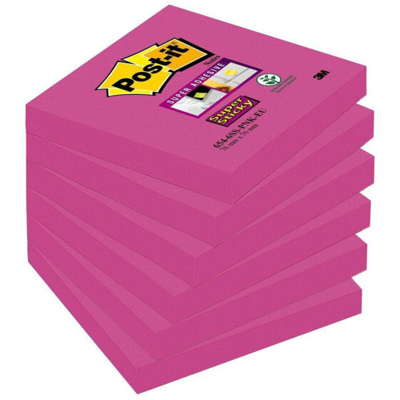 Стикеры для записей Post-it Super Sticky Фуксия 6 Предметы 76 x 76 mm