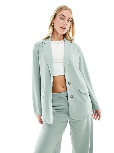 JDY oversized blazer co-ord in sage green