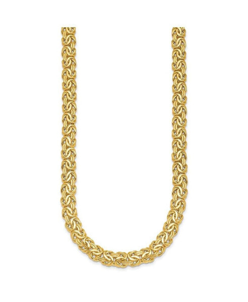 Diamond2Deal 18k Yellow Gold 9Sapphire Byzantine Necklace
