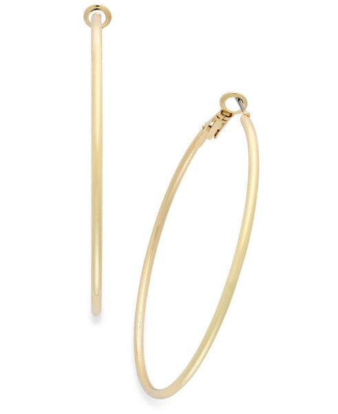 Gold-Tone Large Thin Hoop Earrings, 2.4", Created for Macy's