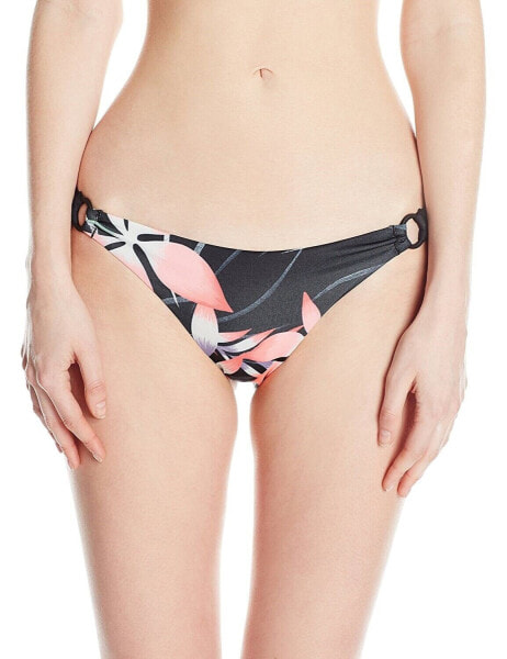 Roxy Womens Swimwear Black Blowing Mind Surfer Hipster Bikini Bottom Size M