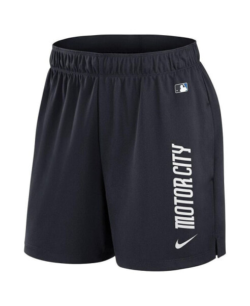 Women's Black Detroit Tigers 2024 City Connect Authentic Collection Knit Shorts