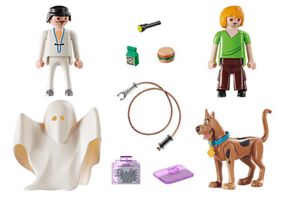 Детям. Игровой набор PLAYMOBIL SCOOBY-DOO! Scooby and Shaggy with Ghost - Boy/Girl - 5yr(s) - Multicolour - Plastic