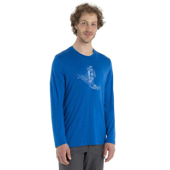 ICEBREAKER Tech Lite II Skiing Yeti Merino long sleeve T-shirt