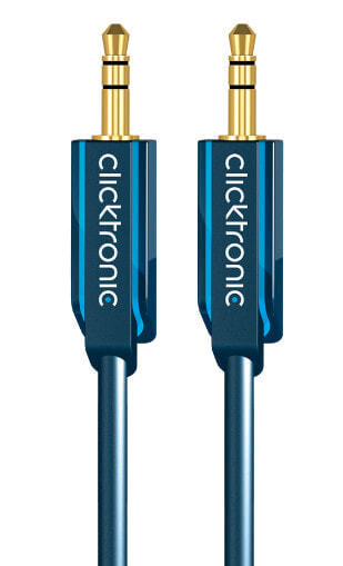 ClickTronic 3m MP3 Audio - 3.5mm - Male - 3.5mm - Male - 3 m - Blue