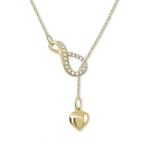 Gold original necklace Infinity with heart 279 001 00097 00