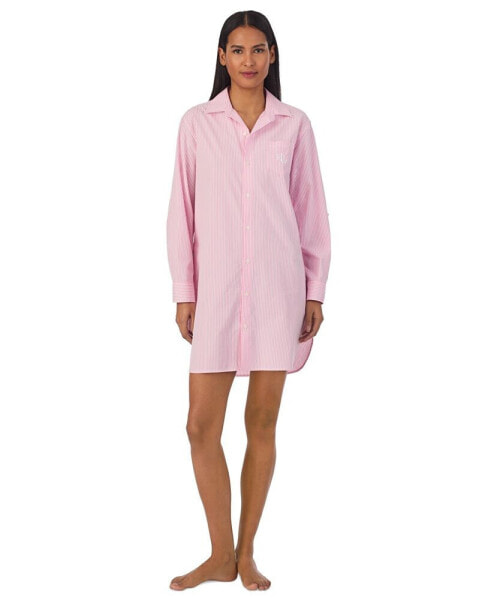 Women's Long-Sleeve Roll-Tab His Shirt Sleepshirt